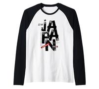 I Love Japan, Retro Vintage Japan Illustration Fashion Raglan