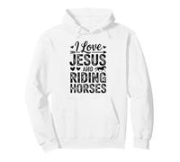 I Love Jesus and Riding Horses Western Faith Zitat Pullover Hoodie