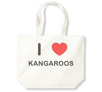 I Love Kangaroos Einkaufstasche aus Baumwolle, beige, Einheitsgröße