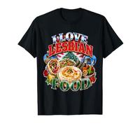 I Love Lesbian Food Wortspiel Ironic Libanese Meme Dad Witz Preisgünstiges Grafik-T-Shirt