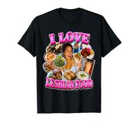I Love Lesbian Food Wortspiel Ironic Libanese Meme Dad Witz Preisgünstiges Grafik-T-Shirt