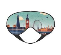 I Love London bedruckte weiche Verdunkelungsaugenmaske, Reise-Augenmaske, Seitenschläfer-Augenabdeckungen, Schlaf-Augenmaske für Männer und Frauen