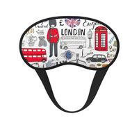 I Love London Schlafmaske mit Aufdruck, Augenschlafmaske für Damen und Herren, für totale Dunkelheit, reduziert geschwollene Augenmaske