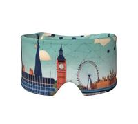 I Love London Schlafmaske mit Aufdruck, weiche, hautfreundliche Augenabdeckungen, lichtblockierende Schlafmaske für Reisen, Yoga, Nickerchen