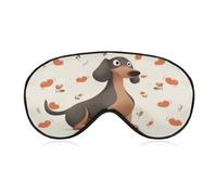 I Love My Dog Dackel Augenmaske Schlafmaske Augenmasken für Schlaf Schlafmasken für Frauen Männer Schlafmaske Reise Augenmaske Schlafmaske Verdunkelung Lustige Schlafmaske Niedliche Schlafmaske