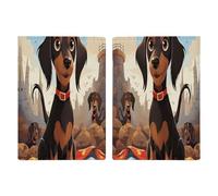 I Love My Dog Dackel Reisepasshülle aus Leder, minimalistische Reisepasshülle, Reisebrieftasche, Reisepassbuchhalter für Damen und Herren, Stil, 20,3 x 13,8 cm, Stil:, 20.3x13.8cm