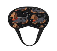 I Love My Dog Dackel-Schlafmaske für Damen und Herren, Augenmaske zum Schlafen, lichtblockierend, Augenbinde für Flugschläfer, weich, atmungsaktiv, Reiseaugenabdeckung für Seitenschläfer