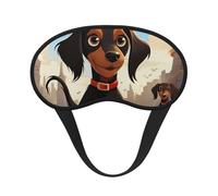 I Love My Dog Dackel-Schlafmaske für Damen und Herren, weich und bequem, Schlafmaske, Verdunkelung, Augenabdeckung für Reisen, Yoga, Nickerchen, Schichtarbeit