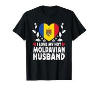 I Love My Hot Moldavian Husband Spouses Moldavia Flag T-Shirt