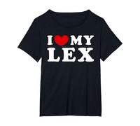 I Love My Lex, Ich Liebe Meinen Lex T-Shirt, Damen Große Größen, Schwarz, 5X