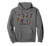 I Love NYC, New York City with the Flag of the Countries Pullover Hoodie