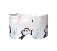 I Love Penguins Klettverschluss-Design, Verdunkelung, warmer Augen- und Ohrenschützer für Seitenschläfer, Nachtschlaf, Arbeit, Nickerchen, Reisen, Yoga