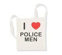 I Love Police Men - Sling Bag aus Baumwolle, beige, Einheitsgröße