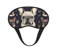 I Love Schlafmaske mit französischer Bulldogge für Seitenschläfer, verdunkelnde Augenmaske für Damen und Herren, Nulldruck-Schlafmasken, weich, atmungsaktiv, Augenabdeckung, bequeme Augenbinde
