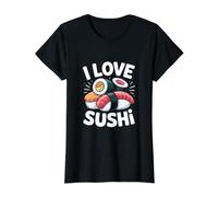 I Love Sushi Japanese Cuisine Meeresfrüchte Enthusiast Preisgünstiges Grafik-T-Shirt
