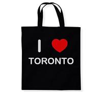 I Love Toronto - Baumwoll-Tragetasche, Schwarz , Einheitsgröße