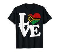 I Love Vanuatu Flagge Herz Patriotische Reise T-Shirt