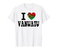 I Love Vanuatu Herz-Flagge, Retro, Reise-Souvenir T-Shirt