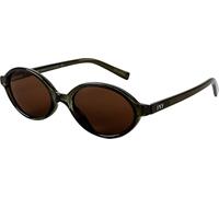 I Need You Sonnenbrille CAPRI für Damen & Herren oval retro, UV-400 Schutz, aus recycelten Materialien gefertigt, rückseitig entspiegelt, mit Federscharnieren, inkl. Etui & Tuch, Dunkelgrün