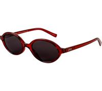 I Need You Sonnenbrille CAPRI für Damen & Herren oval retro, UV-400 Schutz, aus recycelten Materialien gefertigt, rückseitig entspiegelt, mit Federscharnieren, inkl. Etui & Tuch, Dunkelrot