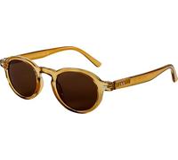 I NEED YOU Sonnenbrille FIJI für Damen & Herren Rund Retro, UV-400 Schutz, aus Recycelten Materialien gefertigt, Rückseitig Entspiegelt, mit Federscharnieren, inkl. Etui & Tuch, Golden Grün