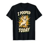 I Pooped Today Badezimmer Humor Comic Bergziege T-Shirt