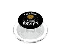 I Practice Stitch Craft - Yarn Knitting - Knitter's Gift PopSockets PopGrip für MagSafe