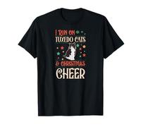 I Run On Smoking Cats and Christmas Cheer Matching X-Mas T-Shirt