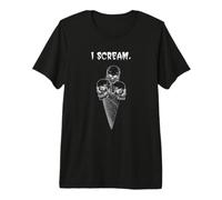 I Scream Ice Cream Wortspiel Totenkopf Sehnsucht Böse Humor Premium T-Shirt