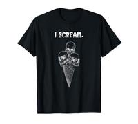 I Scream Ice Cream Wortspiel Totenkopf Sehnsucht Böse Humor T-Shirt