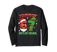 I Survived 67 Days of School Christmas Santa Elf Six Seven Langarmshirt