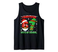I Survived 67 Days of School Christmas Santa Elf Six Seven Tank Top