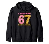 I Survived 67 Days of School Funny Six Seven Student Teacher Kapuzenjacke