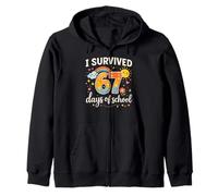 I Survived 67 Days of School Student Teacher Six Seven Meme Kapuzenjacke