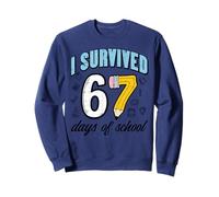 „I Survived 67 Days School“ -Bleistift, lustiges Meme-Meme für Kinder Sweatshirt