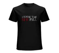 I Took The Red Pill Fun Matrix Be Blaue Reality Morpheus Rote Pille Short-Sleeve T-Shirt Black XL