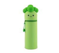 I-TOTAL® - Federmäppchen aus weichem Silikon für die Schule, ausziehbar mit konturierter Form (Benny Broccoli)
