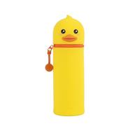 I-TOTAL® - Federmäppchen aus weichem Silikon für die Schule, ausziehbar mit konturierter Form (Duck)