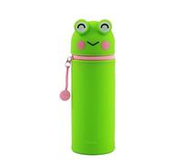 I-TOTAL® - Federmäppchen aus weichem Silikon für die Schule, ausziehbar mit konturierter Form (Froggy)