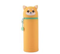 I-TOTAL® - Federmäppchen aus weichem Silikon für die Schule, ausziehbar mit konturierter Form (Shiba)