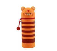 I-TOTAL® - Federmäppchen aus weichem Silikon für die Schule, ausziehbar mit konturierter Form (Tiger)