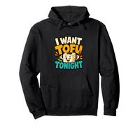 I Want Tofu Tonight Lustiger Cartoon-Tofu-Würfel, grüne Blätter Pullover Hoodie