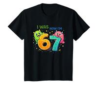 I was 6 Now I'm 7 Monster Birthday Shirt Kids 7th Birthday T-Shirt