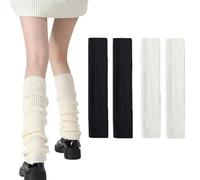 IATAHI Gestrickte Beinstulpen für Frauen Mädchen,2 Paar Beinstulpen für Frauen Mädchen,Winterstiefelmanschetten Warme Kniewärmer,Gestrickte Winter Thermo Beinstulpen