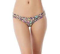 iB-iP Damen Durchsichtig Leoparden Baumwolle Tiefbund Panty Bikini Slip Höschen, Größe: 42, Mehrfarbig