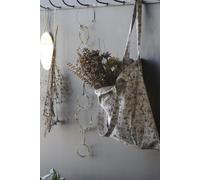 Ib Laursen Einkaufstasche grau m/Blumen