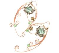 ibasenice 1 Paar Ohrmanschetten Blatt Ohrringe aus Legierung und Kupfer Leicht ohne Ohrloch Modische Ohrclips für Damen Stilvoller Ohrschmuck für Geburtstag Hochzeit und Party