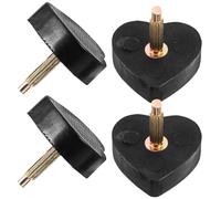 ibasenice 2 Paar Herzförmige Ersatz Absatzspitzen für High Heels Robustes Material Schwarz Praktisch zur Schuhreparatur und Fersenersatz