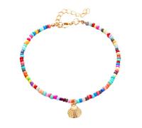 ibasenice 2 Stück Boho Fußkettchen Verstellbar Bunte Perlen Fußschmuck Damen Mädchen Kreative Fußkette mit Anhänger Modisches Accessoire für Sommer Strand Geschenk