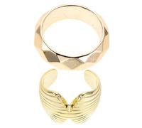 ibasenice 2 Stück Geometrische Offene Acryl-armreifen Minimalistische Unregelmäßige Vintage-bangle-armbänder für Damen und Herren Stapelbare Leichte Statement Sommer und Party